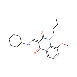 CCCCN1C(=O)/C(=C/NC2CCCCC2)C(=O)c2cccc(OC)c21 ZINC000473096855