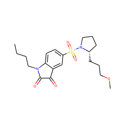 CCCCN1C(=O)C(=O)c2cc(S(=O)(=O)N3CCC[C@@H]3CCCOC)ccc21 ZINC000095604706