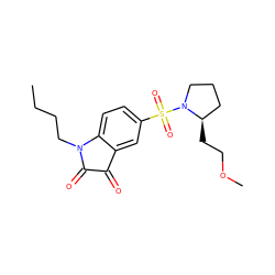 CCCCN1C(=O)C(=O)c2cc(S(=O)(=O)N3CCC[C@H]3CCOC)ccc21 ZINC000095602232