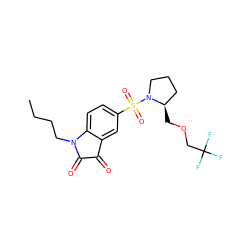 CCCCN1C(=O)C(=O)c2cc(S(=O)(=O)N3CCC[C@H]3COCC(F)(F)F)ccc21 ZINC000095601932