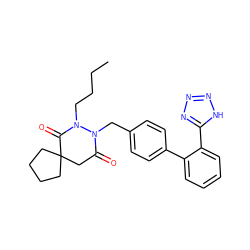 CCCCN1C(=O)C2(CCCC2)CC(=O)N1Cc1ccc(-c2ccccc2-c2nnn[nH]2)cc1 ZINC000013491741