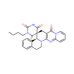 CCCCN1C(=O)NC(=O)[C@@]2(Cc3c(nc4ccccn4c3=O)N3CCc4ccccc4[C@H]32)C1=O ZINC000002363941