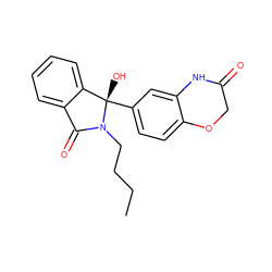 CCCCN1C(=O)c2ccccc2[C@]1(O)c1ccc2c(c1)NC(=O)CO2 ZINC000038267061