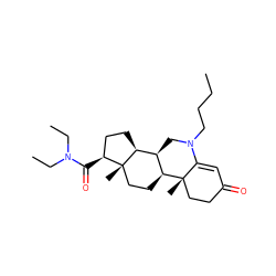 CCCCN1C[C@@H]2[C@@H]3CC[C@H](C(=O)N(CC)CC)[C@@]3(C)CC[C@@H]2[C@@]2(C)CCC(=O)C=C12 ZINC000026394448