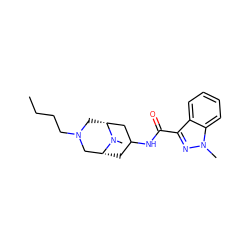 CCCCN1C[C@@H]2CC(NC(=O)c3nn(C)c4ccccc34)C[C@H](C1)N2C ZINC000026472486