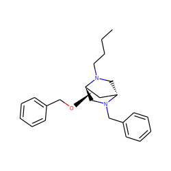 CCCCN1C[C@H]2CC[C@H](OCc3ccccc3)[C@H]1CN2Cc1ccccc1 ZINC000261076674