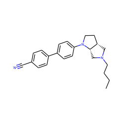 CCCCN1C[C@H]2CCN(c3ccc(-c4ccc(C#N)cc4)cc3)[C@H]2C1 ZINC000058602648