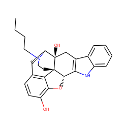 CCCCN1CC[C@]23c4c5ccc(O)c4O[C@H]2c2[nH]c4ccccc4c2C[C@@]3(O)[C@H]1C5 ZINC000013862655