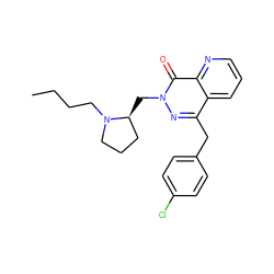 CCCCN1CCC[C@@H]1Cn1nc(Cc2ccc(Cl)cc2)c2cccnc2c1=O ZINC000095558315