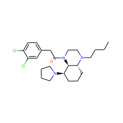 CCCCN1CCN(C(=O)Cc2ccc(Cl)c(Cl)c2)[C@@H]2[C@H](N3CCCC3)CCC[C@H]21 ZINC000146411611