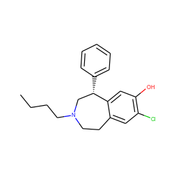 CCCCN1CCc2cc(Cl)c(O)cc2[C@@H](c2ccccc2)C1 ZINC000013743902