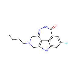 CCCCN1Cc2n[nH]c(=O)c3cc(F)cc4[nH]c(c2c43)C1 ZINC000150191581