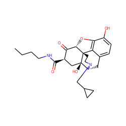 CCCCNC(=O)[C@@H]1C[C@@]2(O)[C@H]3Cc4ccc(O)c5c4[C@@]2(CCN3CC2CC2)[C@@H](O5)C1=O ZINC000169694437