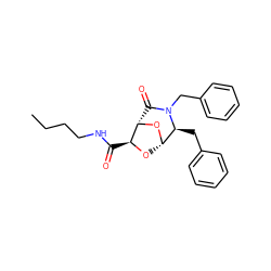 CCCCNC(=O)[C@@H]1O[C@@H]2O[C@H]1C(=O)N(Cc1ccccc1)[C@H]2Cc1ccccc1 ZINC000045339403