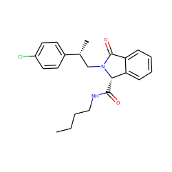 CCCCNC(=O)[C@H]1c2ccccc2C(=O)N1C[C@@H](C)c1ccc(Cl)cc1 ZINC000142353915