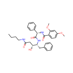 CCCCNC(=O)C[C@@H](O)[C@@H](Cc1ccccc1)NC(=O)[C@@H](NC(=O)c1ccc(OC)cc1OC)c1ccccc1 ZINC000026391340