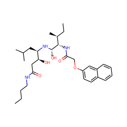 CCCCNC(=O)C[C@H](O)[C@@H](CC(C)C)N[C@@H](O)[C@@H](NC(=O)COc1ccc2ccccc2c1)[C@@H](C)CC ZINC000026386300