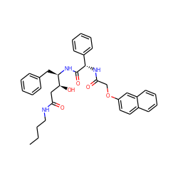 CCCCNC(=O)C[C@H](O)[C@@H](Cc1ccccc1)NC(=O)[C@@H](NC(=O)COc1ccc2ccccc2c1)c1ccccc1 ZINC000026383214