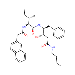 CCCCNC(=O)C[C@H](O)[C@H](Cc1ccccc1)NC(=O)[C@@H](NC(=O)Cc1ccc2ccccc2c1)[C@@H](C)CC ZINC000026395904