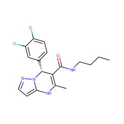 CCCCNC(=O)C1=C(C)Nc2ccnn2[C@@H]1c1ccc(Cl)c(Cl)c1 ZINC000040413786