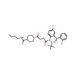 CCCCNC(=O)C1CCN(C(=O)CCC(=O)N(CC(C)(C)C)c2ccc(Cl)cc2[C@H](O)c2ccccc2Cl)CC1 ZINC000066066548