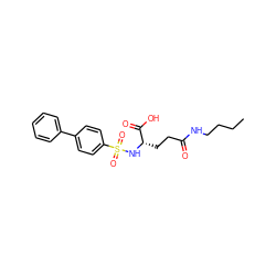 CCCCNC(=O)CC[C@H](NS(=O)(=O)c1ccc(-c2ccccc2)cc1)C(=O)O ZINC000653829513