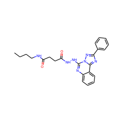 CCCCNC(=O)CCC(=O)NNc1nc2ccccc2c2nc(-c3ccccc3)nn12 ZINC000008599502