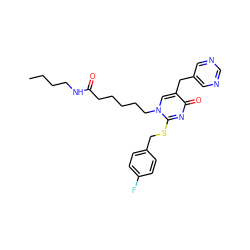 CCCCNC(=O)CCCCCn1cc(Cc2cncnc2)c(=O)nc1SCc1ccc(F)cc1 ZINC000026573986