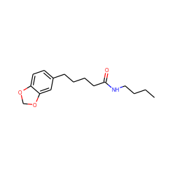 CCCCNC(=O)CCCCc1ccc2c(c1)OCO2 ZINC000084617816