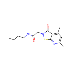 CCCCNC(=O)Cn1sc2nc(C)cc(C)c2c1=O ZINC000006804657