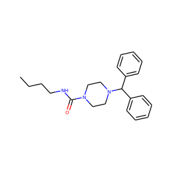 CCCCNC(=O)N1CCN(C(c2ccccc2)c2ccccc2)CC1 ZINC000019924797