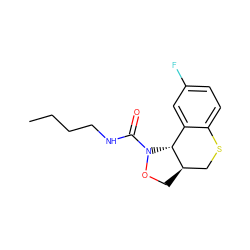 CCCCNC(=O)N1OC[C@@H]2CSc3ccc(F)cc3[C@H]21 ZINC000058590981