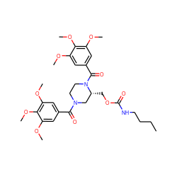 CCCCNC(=O)OC[C@@H]1CN(C(=O)c2cc(OC)c(OC)c(OC)c2)CCN1C(=O)c1cc(OC)c(OC)c(OC)c1 ZINC000003914863