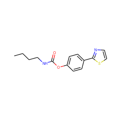 CCCCNC(=O)Oc1ccc(-c2nccs2)cc1 ZINC000034803630