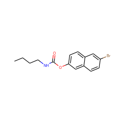 CCCCNC(=O)Oc1ccc2cc(Br)ccc2c1 ZINC000002143432