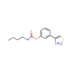 CCCCNC(=O)Oc1cccc(-c2csnn2)c1 ZINC000043063898