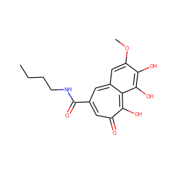 CCCCNC(=O)c1cc(=O)c(O)c2c(O)c(O)c(OC)cc2c1 ZINC000206401468