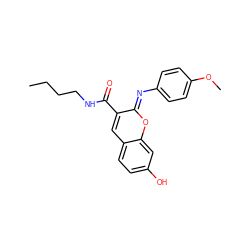 CCCCNC(=O)c1cc2ccc(O)cc2o/c1=N\c1ccc(OC)cc1 ZINC000096286191