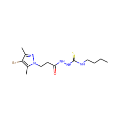 CCCCNC(=S)NNC(=O)CCn1nc(C)c(Br)c1C ZINC000008681016