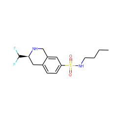 CCCCNS(=O)(=O)c1ccc2c(c1)CN[C@H](C(F)F)C2 ZINC000013687044