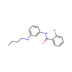 CCCCNc1cccc(NC(=O)c2ccccc2Br)c1 ZINC000084654126