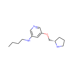 CCCCNc1cncc(OC[C@@H]2CCCN2)c1 ZINC000064528361