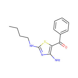 CCCCNc1nc(N)c(C(=O)c2ccccc2)s1 ZINC000063539502