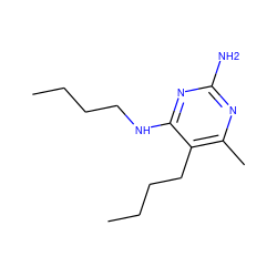 CCCCNc1nc(N)nc(C)c1CCCC ZINC001772578550