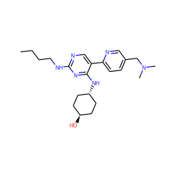 CCCCNc1ncc(-c2ccc(CN(C)C)cn2)c(N[C@H]2CC[C@H](O)CC2)n1 ZINC000261183492