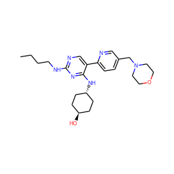 CCCCNc1ncc(-c2ccc(CN3CCOCC3)cn2)c(N[C@H]2CC[C@H](O)CC2)n1 ZINC000253387880