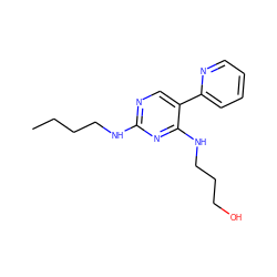 CCCCNc1ncc(-c2ccccn2)c(NCCCO)n1 ZINC000103242174