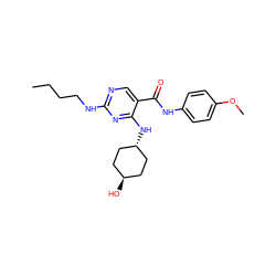 CCCCNc1ncc(C(=O)Nc2ccc(OC)cc2)c(N[C@H]2CC[C@H](O)CC2)n1 ZINC000261177077