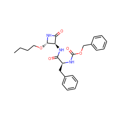 CCCCO[C@@H]1NC(=O)[C@H]1NC(=O)[C@H](Cc1ccccc1)NC(=O)OCc1ccccc1 ZINC000013486965