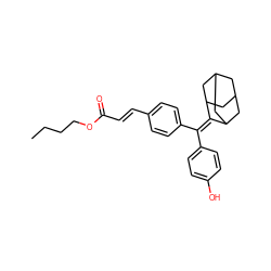 CCCCOC(=O)/C=C/c1ccc(C(=C2C3CC4CC(C3)CC2C4)c2ccc(O)cc2)cc1 ZINC001772610400